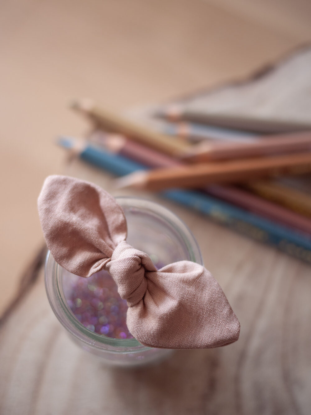 Barrette cheveux vieux rose - Fil de Légende