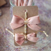 Barrette noeud cheveux & bracelet