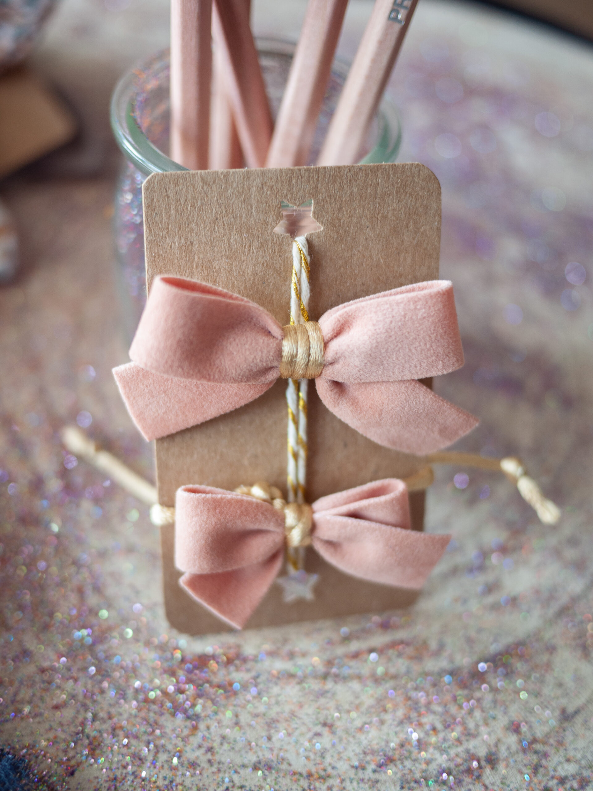 Barrette noeud cheveux & bracelet