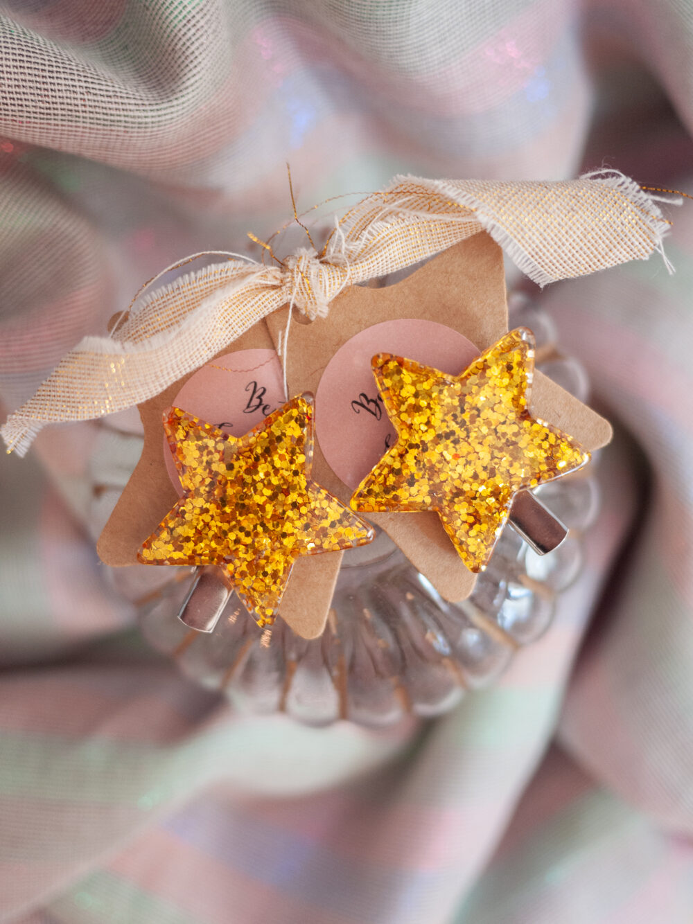 Barrettes paillettes duo étoiles