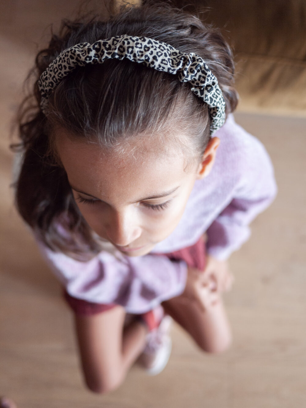 Serre-tête enfant léopard sable - Barrette Coquette