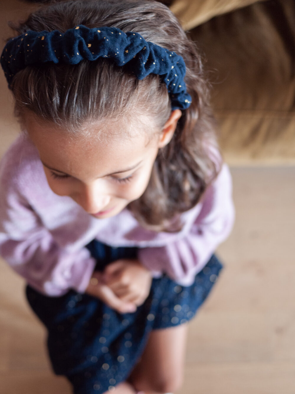 Serre-tête enfant bleu nuit - Barrette Coquette