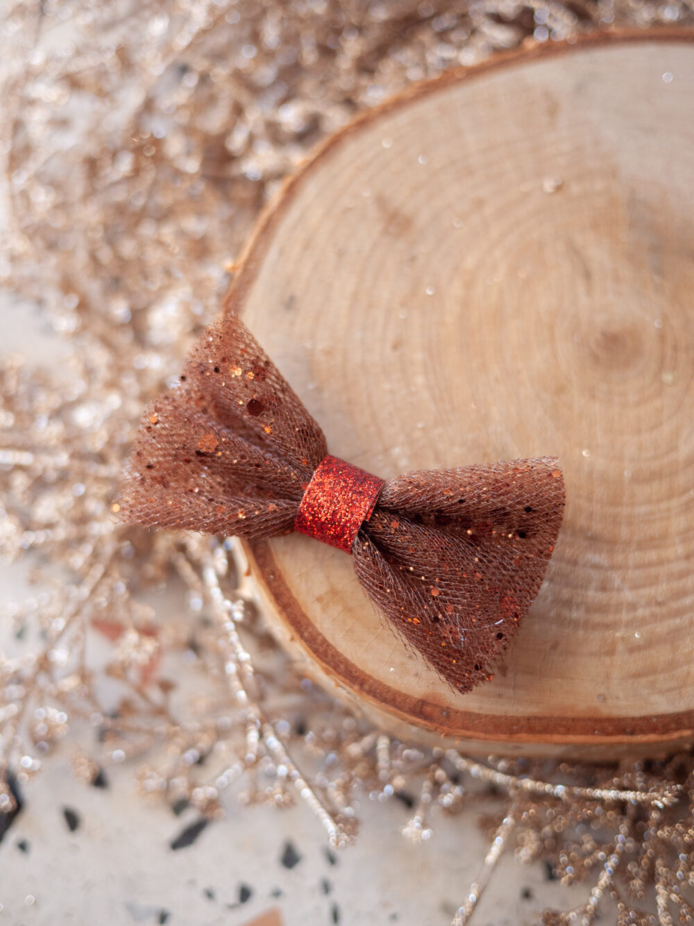 Barrette noeud cheveux Lovely rouge